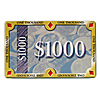 $1,000 Monte Carlo Ceramic Plaque