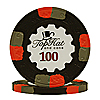 $100 Black World Tophat & Cane Paulson Clay Chip