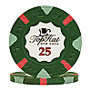 $25 Green World Tophat & Cane Paulson Clay Chip