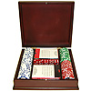 100 11.5g Jackpot Casino Clay Chip w/ Mahogany Case