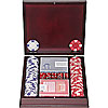 100 Chip Ace/King Suited 11.5g Set w/Beautiful Mahogany Case
