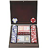 100 pc LUCKY CROWN 11.5g Poker Chip Set w/Mahogany Case