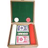 100 Super Diamond Poker Chip Set with Oak Case