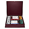 100 Tri Color Ace/King Suited Chips in Mahogony Case