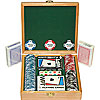 100 World Poker Tour� 11.5g Poker Chips w/Solid Oak Case