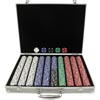 1000 pc Big Slick Texas Hold'em Poker Chip Set w/ Alum. Case
