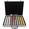 1000 Chip Tri-Color Suit Design Set w/Aluminum Case