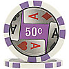 11.5g 4 Aces Poker Chip 50 cents