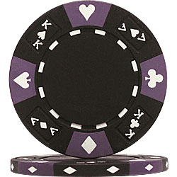 14 Gram Black Tri-Color Ace King Suited Chip