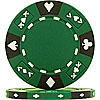 14 Gram Green Tri-Color Ace King Suited Chip