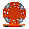 14 Gram Orange Tri-Color Ace King Suited Chip