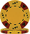 14 Gram Yellow Tri-Color Ace King Suited Chip