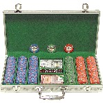 300 10g Chip Desert Sands Casino Poker Set w/Aluminum Case