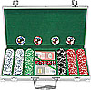 300 11.5G Jackpot Casino Clay Poker Chips w/Aluminum Case