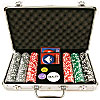 300 15g Clay Welcome to Las Vegas Chip Set w/ Aluminum Case