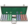 500 11.5g Holdem Poker Chip Set w/Aluminum Case
