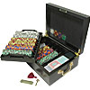 500 Chip Tri-Color Suit Set w/ Beautiful Mahogany Case