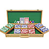 500 pc LUCKY CROWN 11.5g Chip Set w/Genuine Oak Case