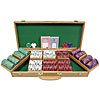 500 Chip Tri-Color Triple Crown Set w/Genuine Oak Case