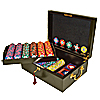 500 World Tophat & Cane Paulson� Clay Chips w/Mahogany Case