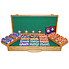 500 World Tophat & Cane Paulson� Clay Chips w/Oak Case
