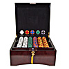 750 14g Tri Color Ace/King Suited Chips in Mahogany Case
