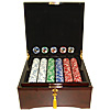 750 Jackpot Casino Clay Chips w/ Mahogany Case