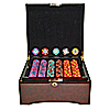 750 World Tophat & Cane Paulson� Clay Chips w/Mahogany Case