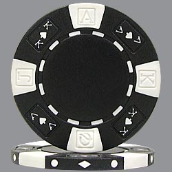 Ace/King Suited 11.5g BLACK Poker Chips