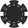 11.5 Gram BLACK STRIPED DICE Chip