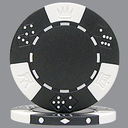 11.5g BLACK Lucky Crown Poker Chips