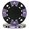 11.5 Gram BLACK Tri-Color Suit Design Poker Chip