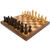 Chess Board Walnut Book Style w/ Staunton Chessmen