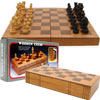 Chess Board Wooden Book Style w/ Staunton Chessmen