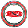 Coca Cola Refreshing Feeling Neon Clock - 14 Inch Diameter
