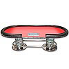 Deluxe 96 inch Holdem table with dealer position - Red Felt