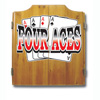 Four Aces Dart Cabinet includes Darts and Board