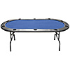Full Size Texas Holdem Blue Felt Poker Table