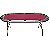 Full Size Texas Holdem Burgundy Felt Poker Table 83 x 44