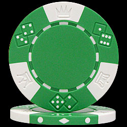 11.5g GREEN Lucky Crown Poker Chips