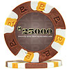 $25000 Brown NexGen� PRO Classic Style Poker Chips