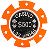 Orange Casino 12 gram Coin Inlay Poker Chips - $500
