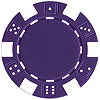 11.5 Gram PURPLE STRIPED DICE Chip