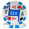 11.5g 4 Aces Poker Chip $10