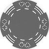 11.5g Royal Suited GRAY Casino Chip