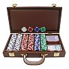 Two Color Striped Suited Chips in Case 300 Set
