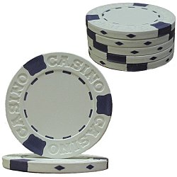 13 gram WHITE PRO CLAY CASINO Chip
