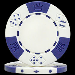 11.5g WHITE Lucky Crown Poker Chips